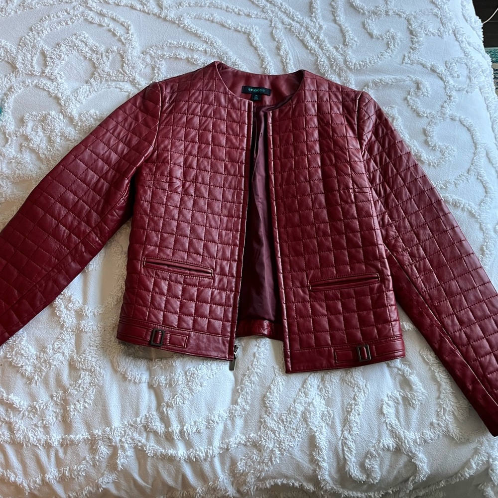 Vintage red leather jacket